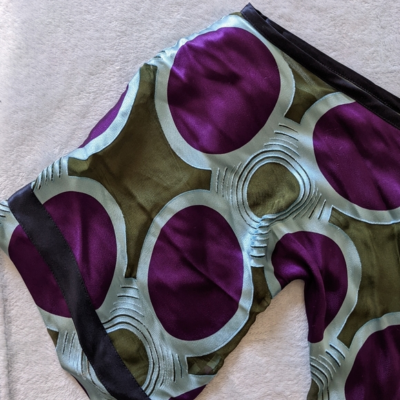 Abaeté Silk Kimono Gathered Waist Statement Sleeve Blouse Women's Small - Picture 4 of 15